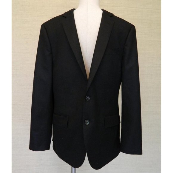 J.Crew $425 Ludlow Suit Jacket in Italian Wool Flannel 38R black 02298